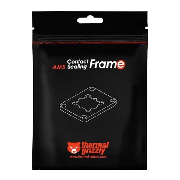 Thermal Grizzly AM5 Contact Sealing Frame - Contact Frame & CPU Guard Combination - Optimizes Contact Pressure Points & Protects Components - for AMD Ryzen 7000 CPUs