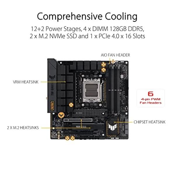 ASUS TUF Gaming X670E-PLUS WiFi 6E Socket AM5 (LGA 1718) Ryzen 7000 ATX Gaming Motherboard(16 Power Stages, PCIe® 5.0, DDR5 Memory, Four M.2 Slots,2.5 Gb LAN,USB 4, Aura RGB Lighti