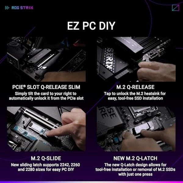 ASUS ROG Strix X870E-E Gaming WiFi AMD AM5 X870 ATX Motherboard 18+2+2 Power Stages, Dynamic OC Switcher, Core Flex, DDR5 AEMP, WiFi 7, 5X M.2, PCIe® 5.0, Q-Release Slim, USB4®, AI