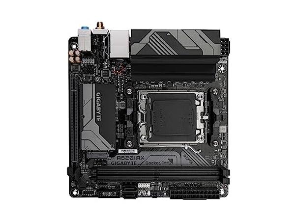 GIGABYTE A620I AX (AM5/ LGA 1718/ AMD/ A620/ Mini-ITX/ 5-Year Warranty/ DDR5/ Single M.2/ PCIe 4.0/ USB 3.2 Gen1 Type-C/Realtek Wi-Fi 6E/ Realtek 2.5GbE/ Q-Flash Plus/PCIe EZ-Latch