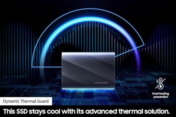 SAMSUNG T9 Portable SSD 4TB, USB 3.2 Gen 2x2 External Solid State Drive, Seq. Read Speeds Up to 2,000MB/s for Gaming, Students and Professionals,MU-PG4T0B/AM, Black (pack of 1)