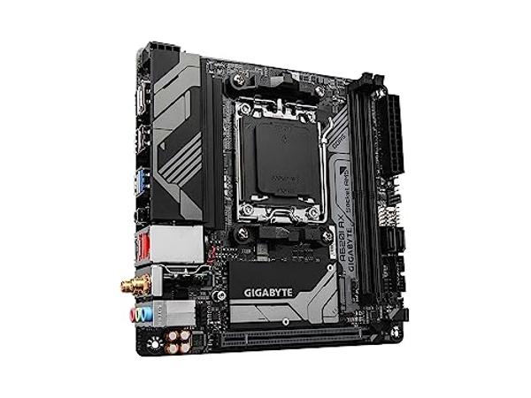 GIGABYTE A620I AX (AM5/ LGA 1718/ AMD/ A620/ Mini-ITX/ 5-Year Warranty/ DDR5/ Single M.2/ PCIe 4.0/ USB 3.2 Gen1 Type-C/Realtek Wi-Fi 6E/ Realtek 2.5GbE/ Q-Flash Plus/PCIe EZ-Latch