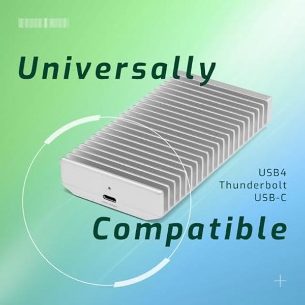 OWC Express 1M2 Portable NVMe Thunderbolt (USB-C) SSD USB4 Ultra Fast External SSD Drive with Aluminum Heat Sink Enclosure (Enclosure Only)