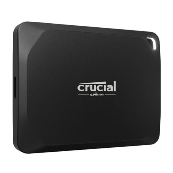 Crucial X10 Pro 2TB Portable SSD, Up to 2100MB/s Read, 2000MB/s Write, USB 3.2 USB-C, External Solid State Drive, Durable Storage for PC & Mac, for Professional Creators, Black - ‎