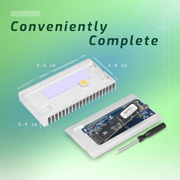 OWC Express 1M2 Portable NVMe Thunderbolt (USB-C) SSD USB4 Ultra Fast External SSD Drive with Aluminum Heat Sink Enclosure (Enclosure Only)