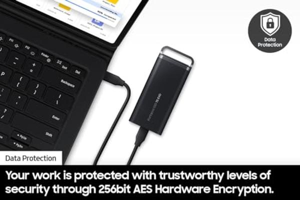 SAMSUNG T5 EVO Portable SSD 2TB, USB 3.2 Gen 1 External Solid State Drive, Seq. Read Speeds Up to 460MB/s for Gaming and Content Creation, MU-PH2T0S/AM, Black