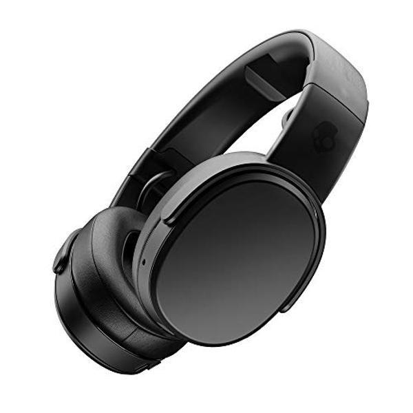 Skullcandy Crusher Wireless Bluetooth Headphones with Multi-Sensory Bass, Noise Isolating Over-Ear Fit, Up to 40 Hours Battery, Microphone for iPhone Android with Travel Bag - Blac