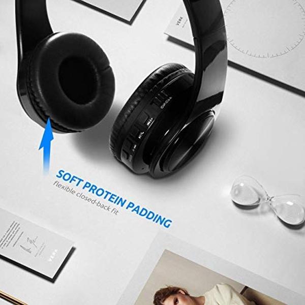 Waterproof Over-Ear Headphones,V5.0 HD Stereo Sound Wireless Headphones with Mic, Passive Noise Cancelling Headsets for Gym Running Workout Men, Women