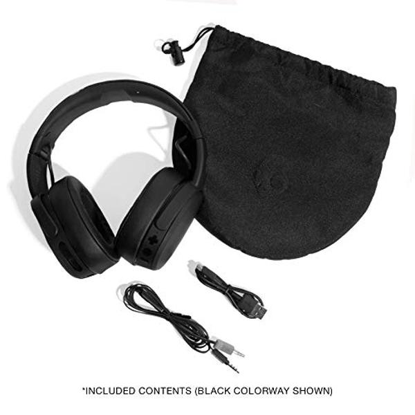 Skullcandy Crusher Wireless Bluetooth Headphones with Multi-Sensory Bass, Noise Isolating Over-Ear Fit, Up to 40 Hours Battery, Microphone for iPhone Android with Travel Bag - Blac