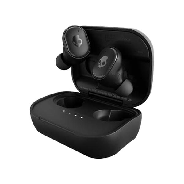 Skullcandy Grind In-Ear Wireless Earbuds, 40 Hr Battery, Skull-iQ, Alexa Enabled, Microphone, Works with iPhone Android and Bluetooth Devices - True Black