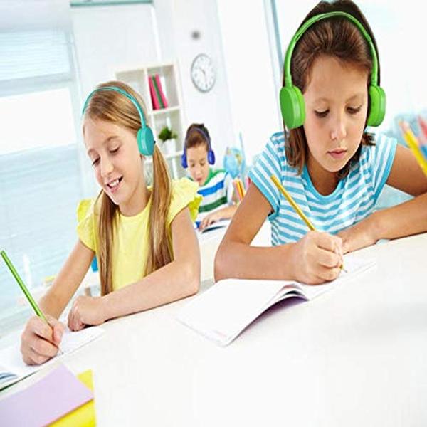 Bulk Headphones 4 pack school Sponge,Plastic headphones for classroom -YMJ(Y4 color mixed)Earphones Earbuds for kids,Students, Libraries, Laboratories (mix), 20 ounces