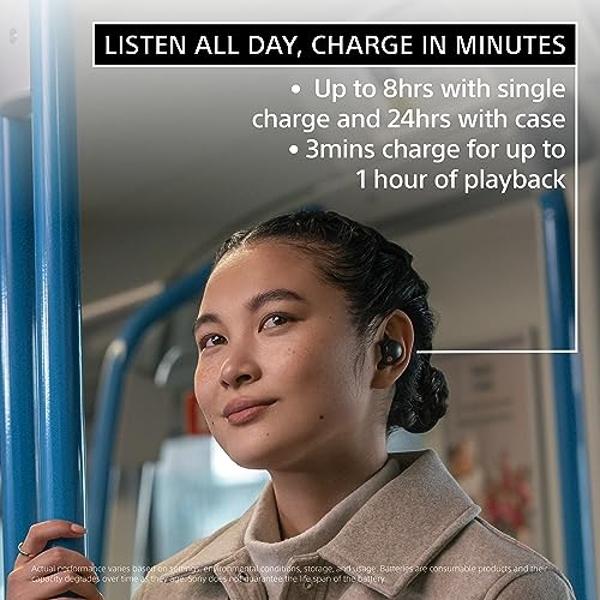 Sony WF-1000XM5 The Best Truly Wireless Bluetooth Noise Canceling Earbuds & in-Ear Headphones with Alexa Built-in, Silver