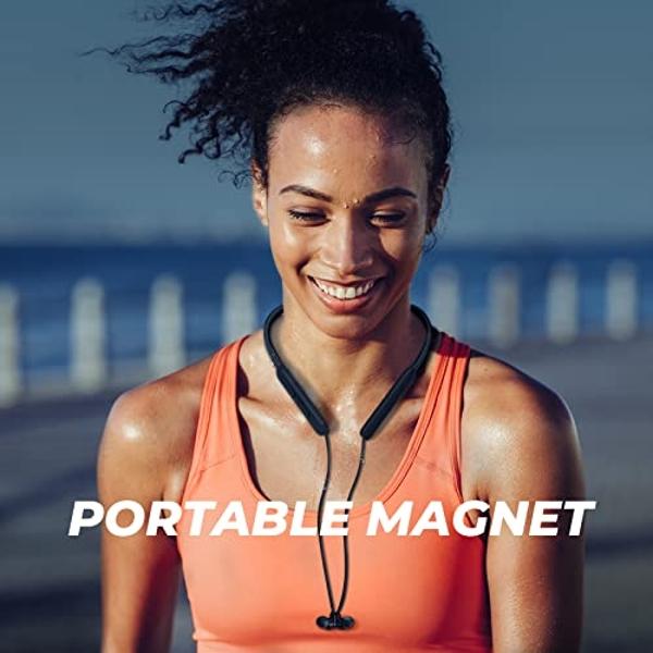 TONEMAC N18 Neckband Bluetooth Earbuds, Wireless Bluetooth 5.2 Headphones with Microphone, Ultra-Lightweight Comfort, IPX7 Waterproof, Deep Bass Strong Beat, 20H Playtime, Magnetic