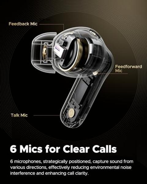 Soundcore K20i by Anker, Semi-in-Ear Earbuds, Bluetooth Wireless, 36H Playtime, Fast Charge, Clear Sound, Comfortable Fit, ENC 2-Mic Clear Calls, Custom EQ, IPX5, Bluetooth 5.3, Ap