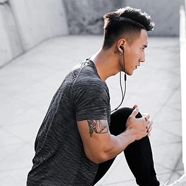 Panasonic ErgoFit Wired Earbuds With Microphone, 3.5mm Jack Headphones with Mic and Call Controller, Ergonomic Custom-Fit Earpieces (S/M/L), for Phones and Laptops - RP-TCM125-KB (