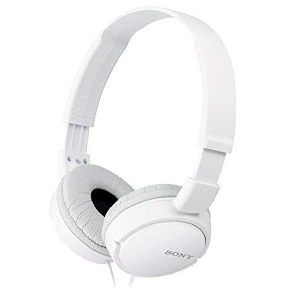 Sony Over On Ear Best Stereo Extra Bass Portable Headphones Headset for Apple iPhone iPod/Samsung Galaxy / mp3 Player / 3.5mm Jack Plug Cell Phone (White)