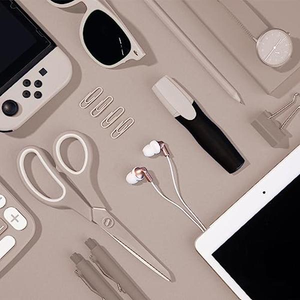 Panasonic ErgoFit Wired Earbuds With Microphone, 3.5mm Jack Headphones with Mic and Call Controller, Ergonomic Custom-Fit Earpieces (S/M/L), for Phones and Laptops - RP-TCM125-N (R