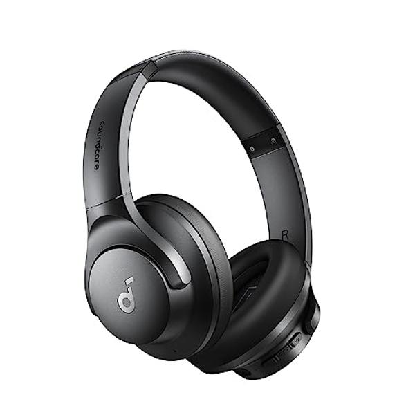 Soundcore by Anker Q20i Hybrid Active Noise Cancelling Headphones, Wireless Over-Ear Bluetooth, 40H Long ANC Playtime, Hi-Res Audio, Big Bass, Customize via an App, Transparency Mo