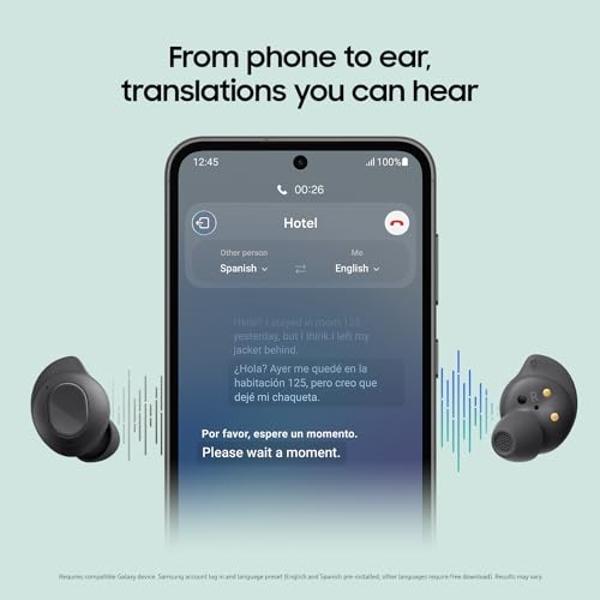 Samsung Galaxy Buds FE True Wireless Bluetooth Earbuds, Comfort and Secure in Ear Fit, Auto Switch Audio, Touch Control, Built-in Voice Assistant, White [US Version, 1Yr Manufactur
