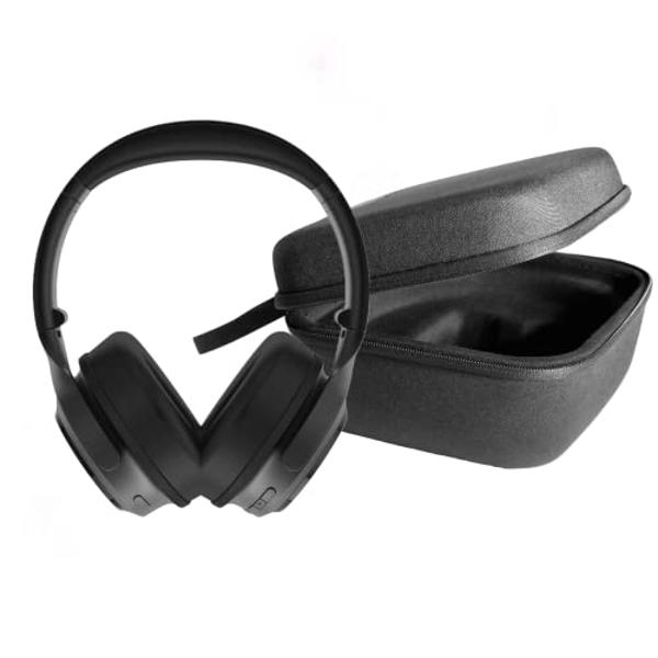 Wyze Noise Cancelling Headphones and Hard Case for Travel, Wireless Over The Ear Bluetooth Headphones with Active Noise Cancellation, Transparency Mode, Clear Voice Pick-up, Alexa 