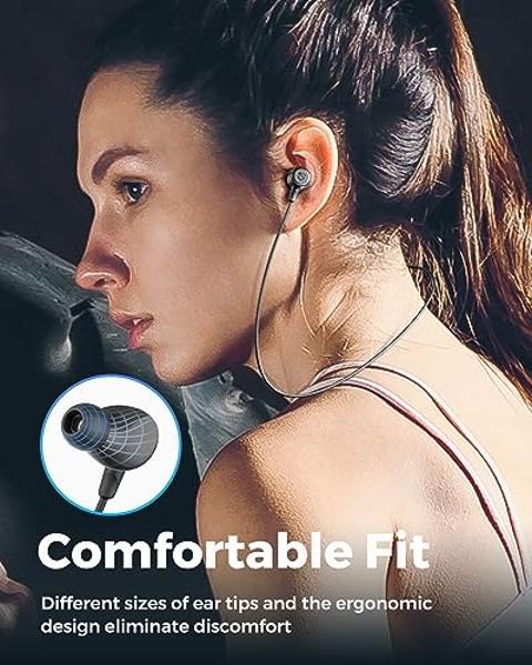SoundPEATS Q30 HD+ Bluetooth Headphones in-Ear Stereo Wireless 5.2 Magnetic Earphones IPX5 Sweatproof Earbuds with Mic for Sports, Immersive Bass, 10mm Drivers, aptX-HD, 12 Hours P