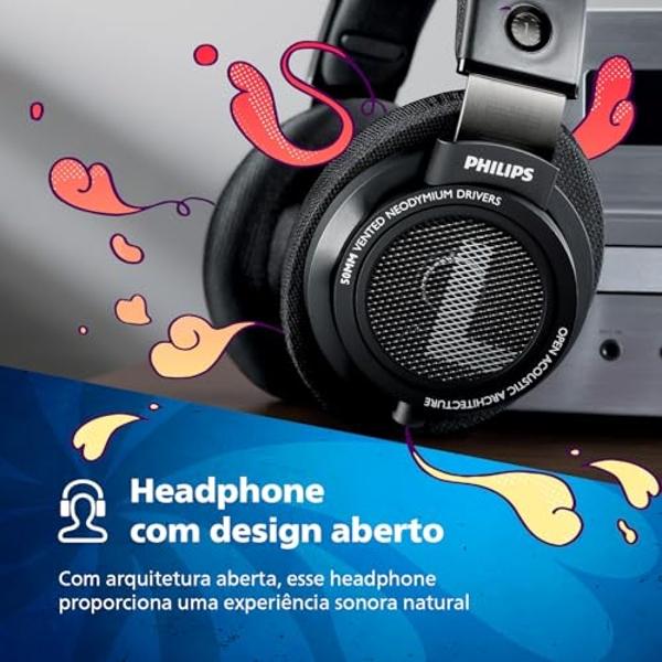 Philips Audio SHP9500 HiFi Precision Stereo Over-Ear Headphones (Black)