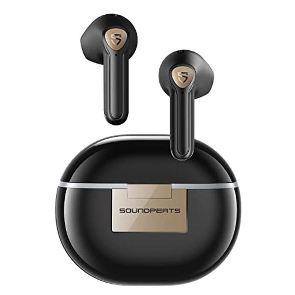 SoundPEATS True Wireless Earbuds, Air3 Deluxe HS Bluetooth 5.3 Headphones with 14.2mm Driver, 4 Mic Hi Res Audio LDAC Ear Buds, IPX4 Waterproof Stereo in Ear Detection Earphones, 2