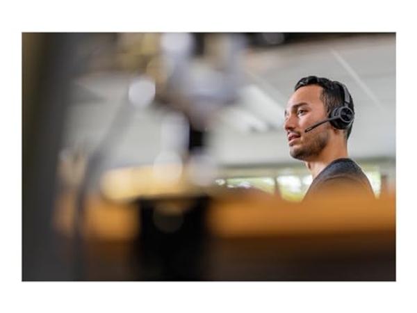 Poly - Voyager 4320 UC Wireless Headset + Charge Stand (Plantronics) - Headphones with Boom Mic - Connect to PC/Mac via USB-A Bluetooth Adapter, Cell Phone via Bluetooth - Works wi