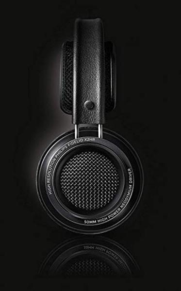 PHILIPS Fidelio X2HR Over The Ear Open Back Wired Headphone 50mm Drivers- Black Professional Studio Monitor Headphones with Detachable Cable