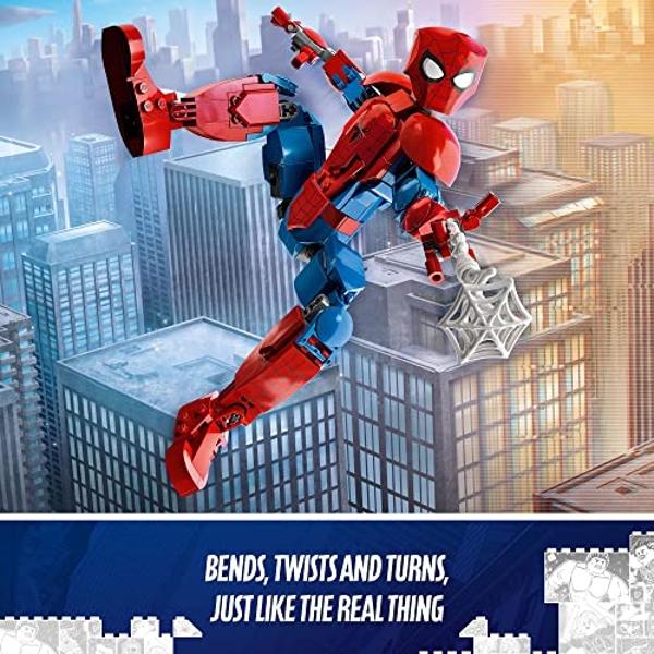LEGO Marvel Spider-Man Building Toy, Fully Articulated Action Figure, Superhero Movie Set with Web Elements, Gift for Grandchildren, Collectible Model for Boys, Girls and Kids Ages