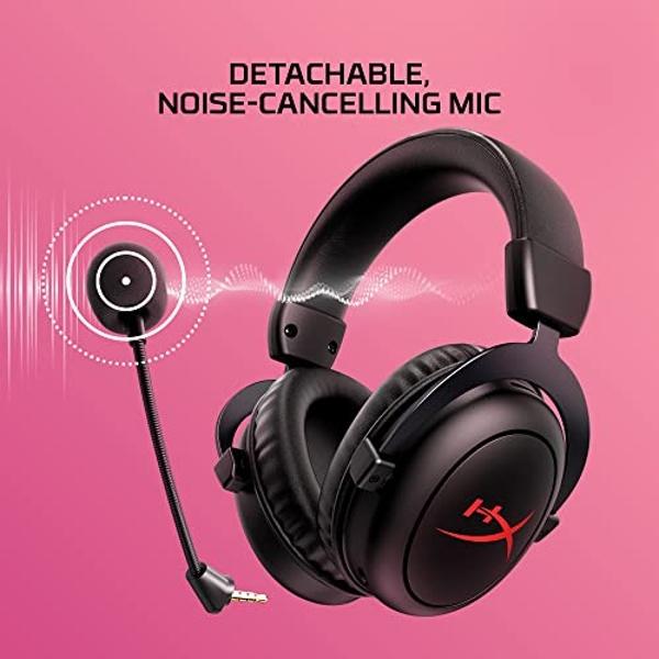HyperX Cloud II Core Wireless - Gaming Headset for PC, DTS Headphone:X Spatial Audio, Memory Foam Ear Pads, Black