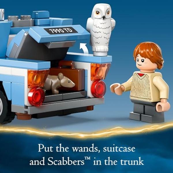 LEGO Harry Potter Flying Ford Anglia, Buildable Car Toy with 2 Minifigures for Role Play, Fantasy Playset for Kids, Harry Potter Car, Gift for Boys, Girls and Any Fan Ages 7 and Up