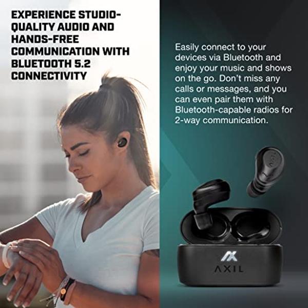 AXIL XCOR PRO Wireless Earbuds Bluetooth — HearPRO Buds with Touch Control — Bluetooth Enhancement — Hearing Protection — Dust & Water Resistant — Wind Resistant True Wireless Earb