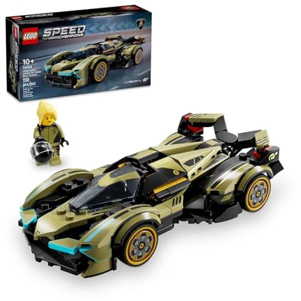 LEGO Speed Champions Lamborghini Lambo V12 Vision GT Super Car, Formula 1 Vehicle Toy, Driving Playset, Buildable Model Set for Kids, Lamborghini Car, Gift for Kids and Gaming Fans