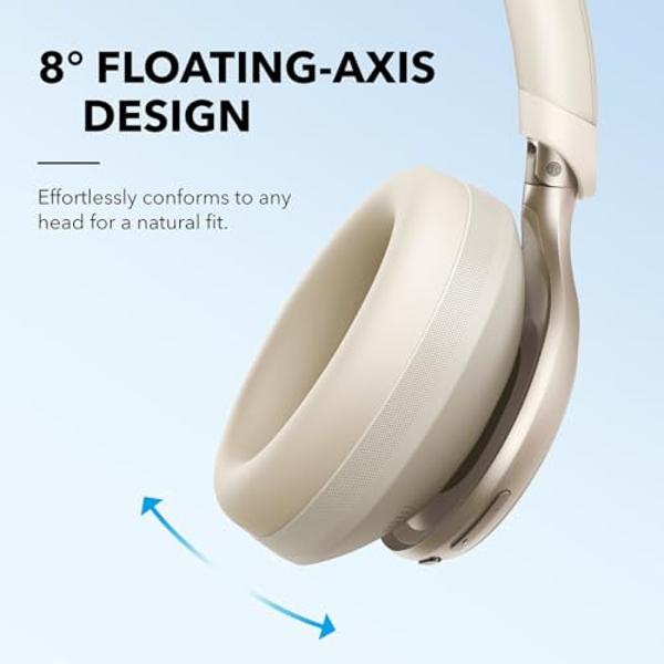 Soundcore by Anker, Space One, Active Noise Cancelling Headphones, 2X Stronger Voice Reduction, 40H ANC Playtime, App Control, LDAC Hi-Res Wireless Audio, Comfortable Fit, Clear Ca