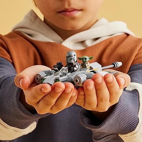 LEGO Star Wars The Mandalorian’s N-1 Starfighter Microfighter, Building Toy Set for Kids Ages 6 and Up with Mando and Grogu 'Baby Yoda' Minifigures, Fun Gift Idea for Action Play, 