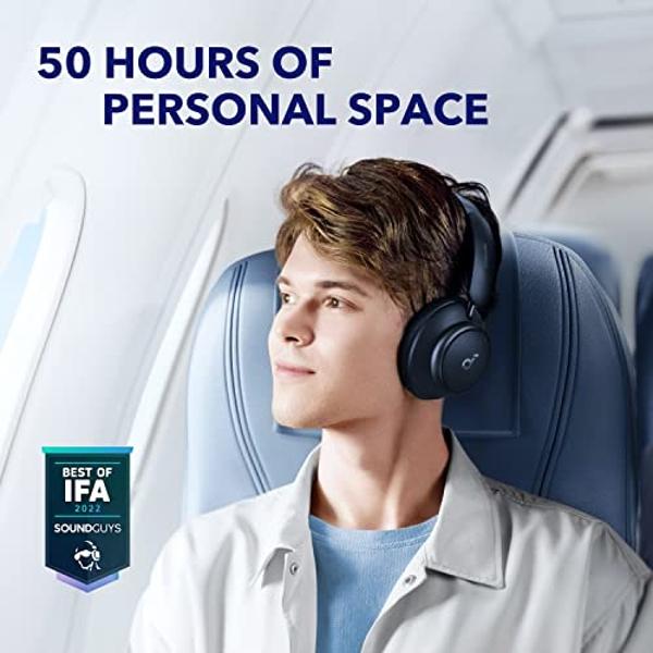 soundcore by Anker Space Q45 Adaptive Active Noise Cancelling Headphones, Reduce Noise by Up to 98%, 50H Playtime, App Control, LDAC Hi-Res Wireless Audio, Comfortable Fit, Clear C