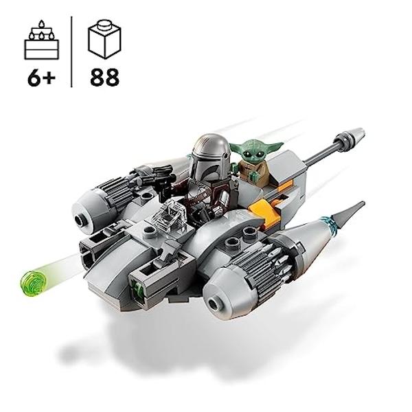 LEGO Star Wars The Mandalorian’s N-1 Starfighter Microfighter, Building Toy Set for Kids Ages 6 and Up with Mando and Grogu 'Baby Yoda' Minifigures, Fun Gift Idea for Action Play, 