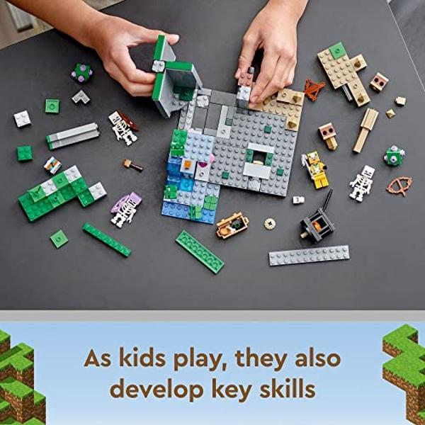 LEGO Minecraft The Skeleton Dungeon Building Toys Set - Minecraft Toys for Boys & Girls, Ages 8+ - Toys for Kids W/Option to Build 3 Biomes - 21189