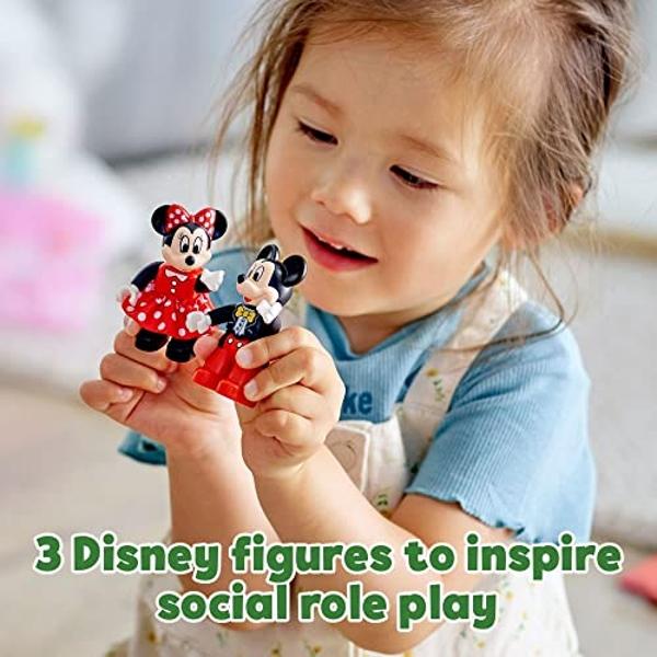 LEGO DUPLO Disney Mickey & Minnie Mouse Birthday Train - Building Toys for Toddlers with Number Bricks, Cake and Balloons, Early Learning and Motor Skill Toy, Great Gift for Girls,