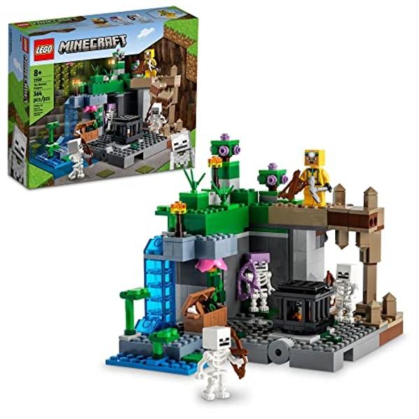 LEGO Minecraft The Skeleton Dungeon Building Toys Set - Minecraft Toys for Boys & Girls, Ages 8+ - Toys for Kids W/Option to Build 3 Biomes - 21189