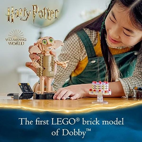 LEGO Harry Potter Dobby The House-Elf Building Toy Set, Build and Display Model of a Beloved Character from The Harry Potter Franchise, for 8 Year Old Boys' and Girls' Birthday, 76