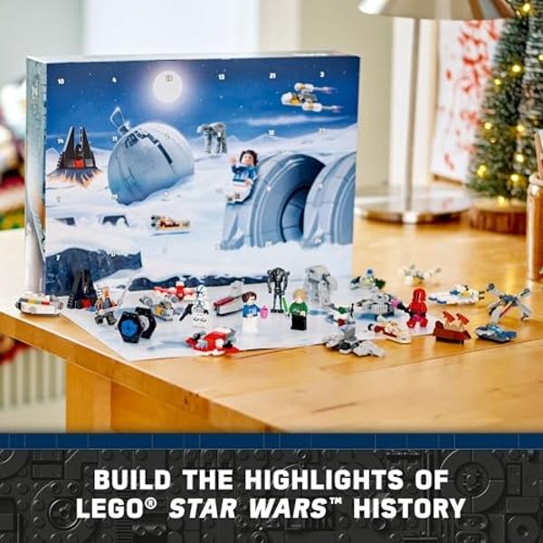 LEGO Star Wars Advent Calendar 2024 for Kids - Christmas Advent Calendar W/ 18 Mini Builds & 5 Minifigures, Ages 6+ - Gift Idea for Boys & Girls - 75395
