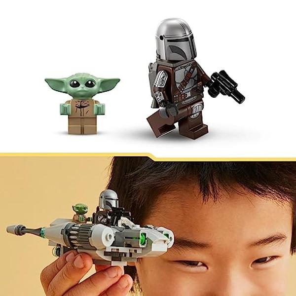 LEGO Star Wars The Mandalorian’s N-1 Starfighter Microfighter, Building Toy Set for Kids Ages 6 and Up with Mando and Grogu 'Baby Yoda' Minifigures, Fun Gift Idea for Action Play, 
