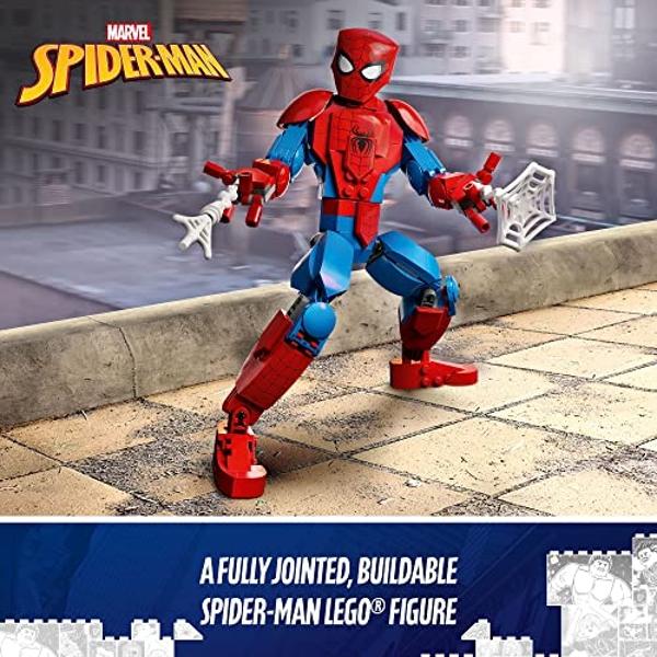 LEGO Marvel Spider-Man Building Toy, Fully Articulated Action Figure, Superhero Movie Set with Web Elements, Gift for Grandchildren, Collectible Model for Boys, Girls and Kids Ages