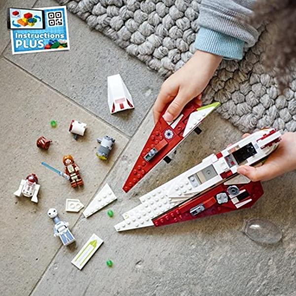 LEGO Star Wars OBI-Wan Kenobi's Jedi Starfighter 75333 Building Toy Set - Features Minifigures, Lightsaber, Clone Starship from Attack of The Clones, Great Gift for Kids, Boys, and