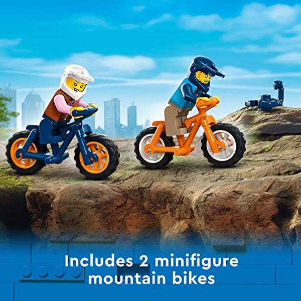 LEGO City 4x4 Off-Roader Adventures 60387 Building Toy - Camping Set Including Monster Truck Style Car with Working Suspension and Mountain Bikes, 2 Minifigures, Vehicle Toy for Ki