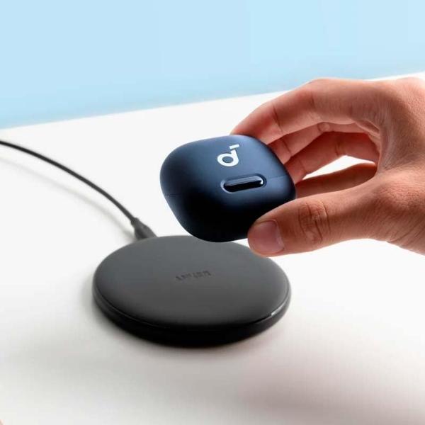 Soundcore by Anker Liberty 4 NC Wireless Earbuds, 98.5% Noise Reduction, Adaptive Noise Cancelling to Ears and Environment, Hi-Res Sound, 50H Battery, Wireless Charging, Bluetooth 