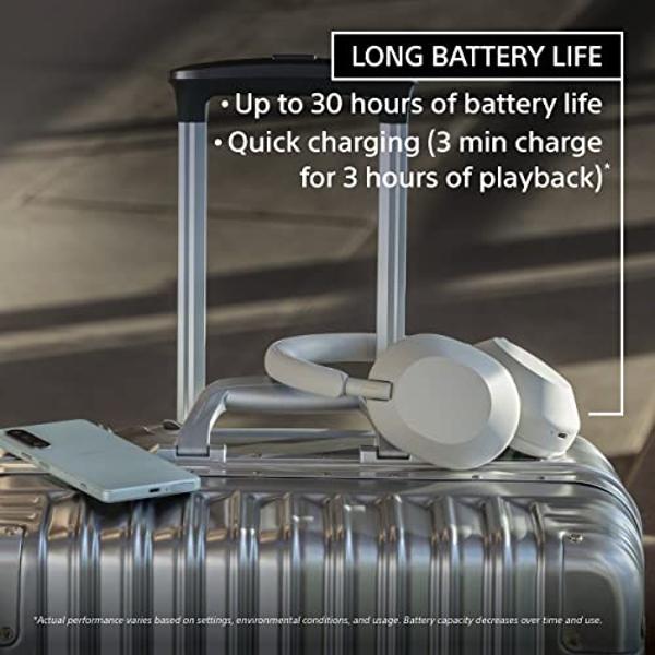 Sony WH-1000XM5 The Best Wireless Noise Canceling Headphones, Auto NC Optimizer, 30-Hour Battery, Alexa Voice Control, Silver