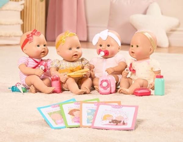 Baby Sweetheart by Battat Bath Time 12-inch Soft-Body Newborn Baby Doll with Easy-to-Read Story Book and Baby Doll Accessories